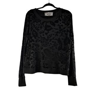 Sheer Velvet Burnout Pullover Statement Top Whimsigoth Fairy Grunge Dark Romance
